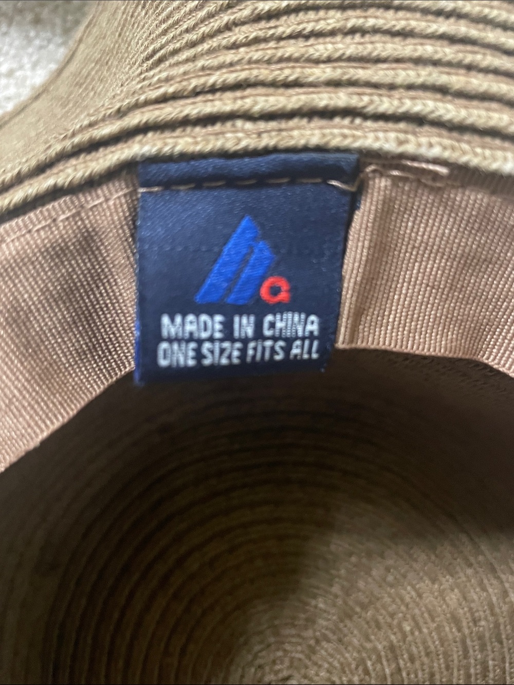 Tan Paper Straw Sun Hat - Picture 5 of 5